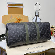 LV Keepall Bandoulière 45 Monogram Eclipse Khaki Green M28837 - 45x27x20cm - 6
