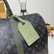 LV Keepall Bandoulière 45 Monogram Eclipse Khaki Green M28837 - 45x27x20cm - 3