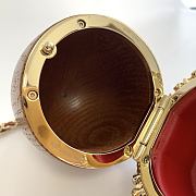 Chanel Acorn Minaudiere Wood, Strass & Gold-Tone Metal Brown & Golden AS6441 - 17x7x7cm - 6