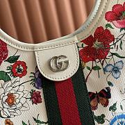 Gucci Giglio Small Tote Bag White And Multicolor Net ‎860845 - 25x20x15cm - 6