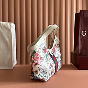 Gucci Giglio Small Tote Bag White And Multicolor Net ‎860845 - 25x20x15cm - 4