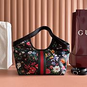 Gucci Giglio Small Tote Bag Black And Multicolor Net ‎860845 - 25x20x15cm - 5