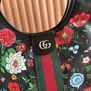 Gucci Giglio Small Tote Bag Black And Multicolor Net ‎860845 - 25x20x15cm - 4