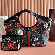 Gucci Giglio Flora Large Tote Bag Black And Multicolor Flora Net - 60x47x16cm - 4
