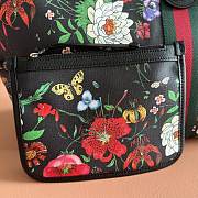 Gucci Giglio Flora Large Tote Bag Black And Multicolor Flora Net - 60x47x16cm - 2