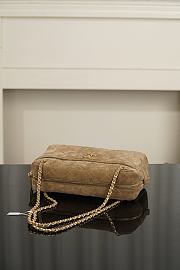 Chanel Maxi Camera Case, Suede Calfskin & Gold-Tone Metal Dark Beige AS6444 - 31.5x18x8cm - 5
