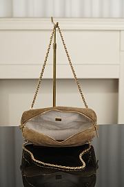 Chanel Maxi Camera Case, Suede Calfskin & Gold-Tone Metal Dark Beige AS6444 - 31.5x18x8cm - 6
