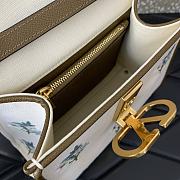 Valentino Garavani Vsling Small Handbag In Linen With Embroidery Neutrals - 22x17x9cm - 6