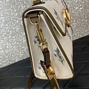Valentino Garavani Vsling Small Handbag In Linen With Embroidery Neutrals - 22x17x9cm - 5