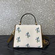 Valentino Garavani Vsling Small Handbag In Linen With Embroidery Neutrals - 22x17x9cm - 3