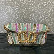Valentino Garavani Locò Small Sequined Satin Shoulder Bag Multicoloured - 20x11x5cm - 3
