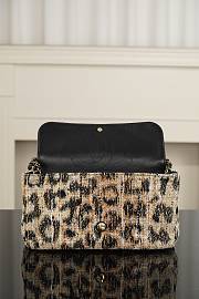 Chanel Maxi Flap Bag Tweed, Mixed Fibers & Gold-Tone Metal Brown, Black & White AS6234 - 38.5x26x11cm - 6