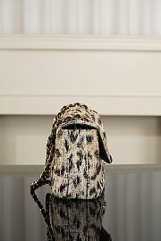 Chanel Maxi Flap Bag Tweed, Mixed Fibers & Gold-Tone Metal Brown, Black & White AS6234 - 38.5x26x11cm - 5