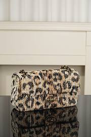 Chanel Maxi Flap Bag Tweed, Mixed Fibers & Gold-Tone Metal Brown, Black & White AS6234 - 38.5x26x11cm - 3