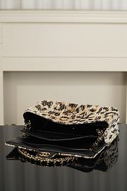 Chanel Maxi Flap Bag Tweed, Mixed Fibers & Gold-Tone Metal Brown, Black & White AS6234 - 38.5x26x11cm - 2