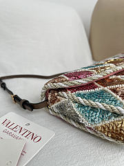 Valentino Garavani Devain Small Shoulder Bag With Rhombelle Embroidery Multicolour - 23.5x12x3cm - 3