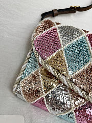 Valentino Garavani Devain Small Shoulder Bag With Rhombelle Embroidery Multicolour - 23.5x12x3cm - 5