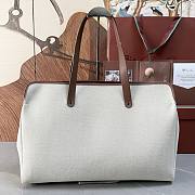 Loro Piana Laguna Shopper Bag in Linen - 48x28x18cm - 4