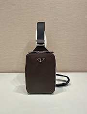 Prada Brique Saffiano Leather Bag Brown 2VZ106 - 20x14x4cm - 1
