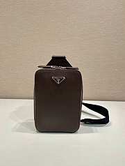 Prada Brique Saffiano Leather Bag Brown 2VZ106 - 20x14x4cm - 3