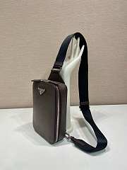 Prada Brique Saffiano Leather Bag Brown 2VZ106 - 20x14x4cm - 2