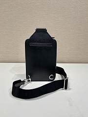 Prada Brique Saffiano Leather Bag Black 2VZ106 - 20x14x4cm - 4