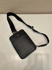 Prada Brique Saffiano Leather Bag Black 2VZ106 - 20x14x4cm - 5