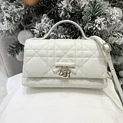 My Tender Dior Top Handle Mini Bag Latte Macrocannage Lambskin - 21x11.5x7cm - 4