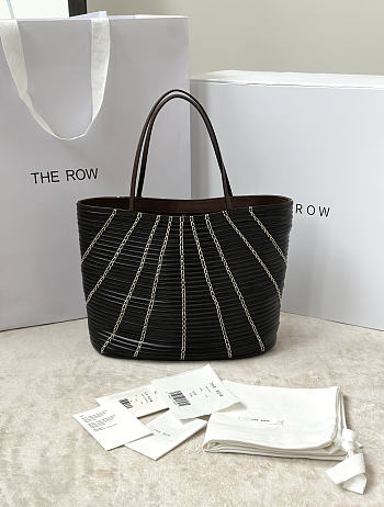 The Row Small Alba Bag Black/Cream - 27x11x20cm 