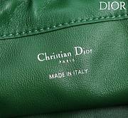 Medium Lady Dior Bag Green Woven Calfskin - 24x21x12cm - 3
