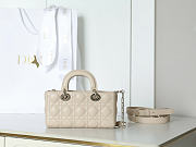 Dior Small Lady D-Joy Bag Powder Beige Cannage Lambskin Bow - 22x12x6cm - 4