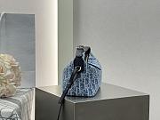Dioriviera Nomad Pouch Blue Spongy Dior Oblique Fabric - 22x13x9.5cm - 2