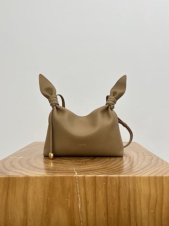 Loewe Mini Scarf Bag In Smooth Calfskin Brown - 24.5x14.5x6cm