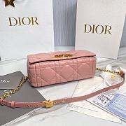 Medium Soft Dior Caro Bag Pink Macrocannage Lambskin - 25x16x9cm - 6