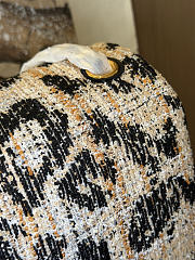Chanel Maxi Flap Bag Tweed, Mixed Fibers & Gold-Tone Metal Brown, Black & White AS6234 - 38.5x26x11cm - 3