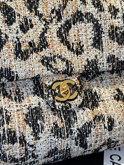 Chanel Maxi Flap Bag Tweed, Mixed Fibers & Gold-Tone Metal Brown, Black & White AS6234 - 38.5x26x11cm - 2