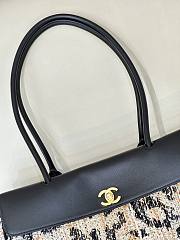 Chanel Small Shopping Bag Tweed, Mixed Fibers, Calfskin & Gold-Tone Metal  Brown, Black & White AS6288 - 32x15x11.5cm - 2