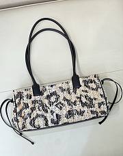 Chanel Small Shopping Bag Tweed, Mixed Fibers, Calfskin & Gold-Tone Metal  Brown, Black & White AS6288 - 32x15x11.5cm - 5