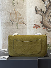 Chanel Maxi Flapbag Suede Calfskin & Gold-Tone Metal Khaki AS6627 - 32x19.5x10cm - 4