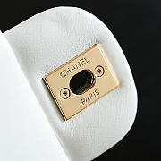 Chanel Classic 11.12 Handbag Embroidered White, Glass Beads, Strass & Gold-Tone Metal A01112 - 25.5x15.5x6.5cm - 4