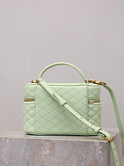 YSL Gaby Vanity Bag In Lamskin Leather Misty Jade - 18x11x6.5cm - 4