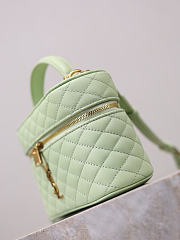 YSL Gaby Vanity Bag In Lamskin Leather Misty Jade - 18x11x6.5cm - 3