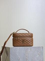 YSL Gaby Vanity Bag In Lamskin Leather Fox - 18x11x6.5cm - 1