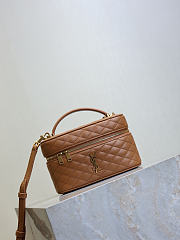 YSL Gaby Vanity Bag In Lamskin Leather Fox - 18x11x6.5cm - 4