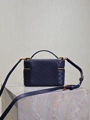YSL Gaby Vanity Bag In Lamskin Leather Navy - 18x11x6.5cm - 4