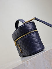 YSL Gaby Vanity Bag In Lamskin Leather Navy - 18x11x6.5cm - 3