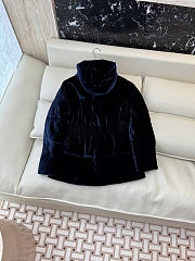 Prada Velvet Down Jacket Navy 292214 - 5