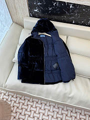 Prada Velvet Down Jacket Navy 292214 - 3