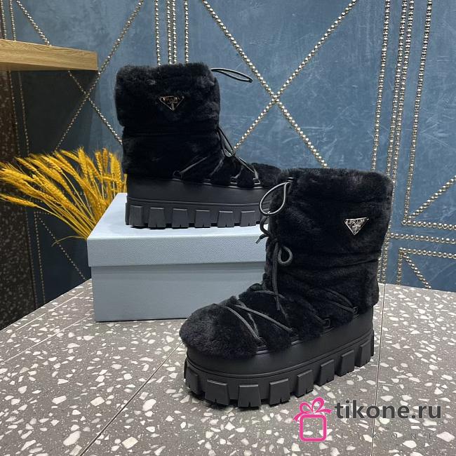 Prada Shearing Après Ski Booties Black 2U032N - 1
