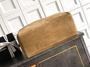 Chanel Maxi Bowling Bag Suede Calfskin, Calfskin & Gold-Tone Metal Dark Beige AS6212 -  42x32x21cm - 6
